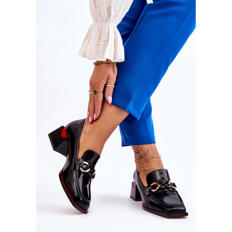 S.Barski Comfortable Low Heel Pumps Black Valenti 2