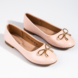 Vinceza Shelovet girl's ballerina powder lacquered pink 1