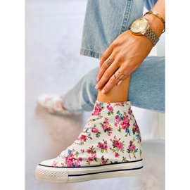 BM Paradis White floral wedge high-top sneakers 2 BM Paradis White floral wedge high-top sneakers 2