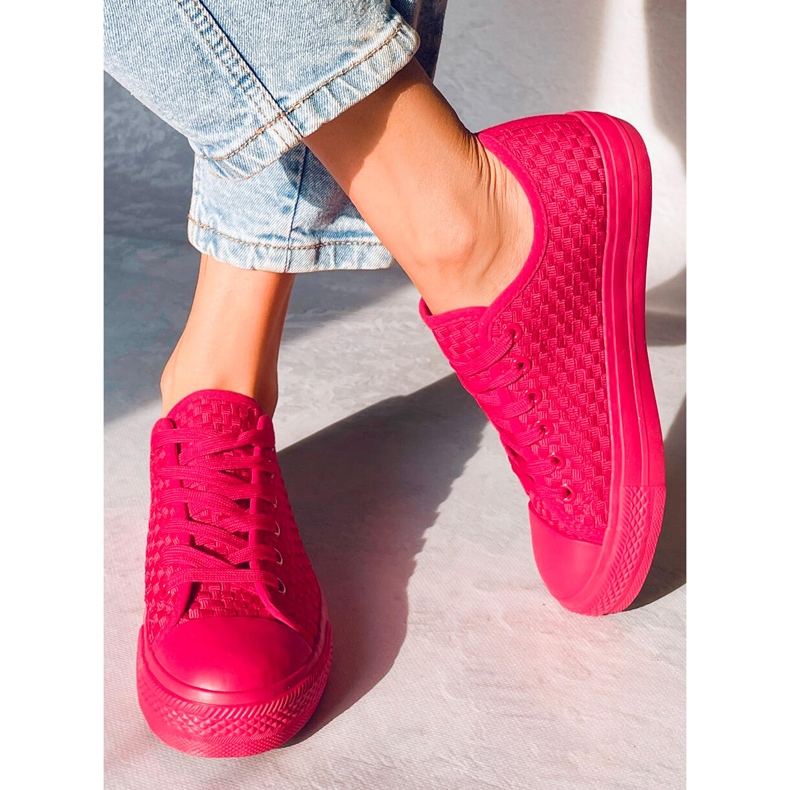 Sears Red solid color sneakers 1