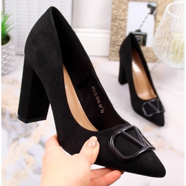 Black suede heel pumps Vinceza 2246 1 Black suede heel pumps Vinceza 2246 1