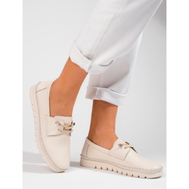 Vinceza beige leather shoes 1