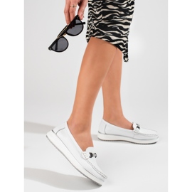 Classic women's leather moccasins Vinceza white 1 Classic women's leather moccasins Vinceza white 1
