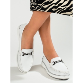 Classic women's leather moccasins Vinceza white 2 Classic women's leather moccasins Vinceza white 2