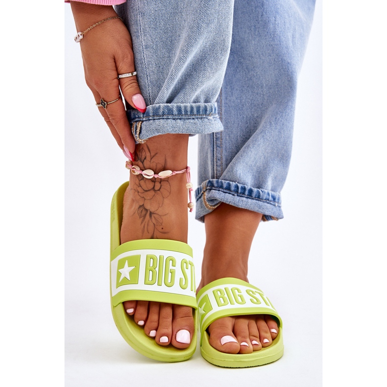 Women's Classic Slippers Big Star LL274742 Lime green 2