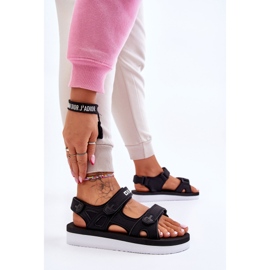 Women's Sport Platform Sandals Big Star LL274789 Black 6
