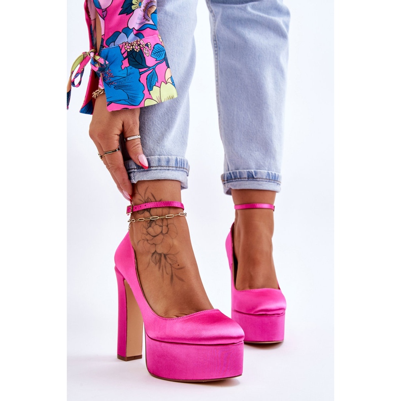 BM Fashionable High Heel Pumps Fuchsia Hayden pink 1