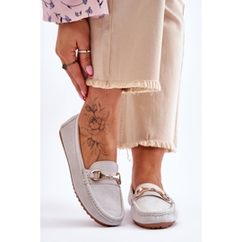 FC3 Classic Suede Loafers With Arla Gray Embellishments grey 1