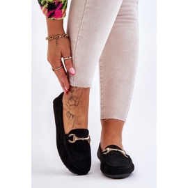 FC3 Classic Black Arla Embellished Suede Loafers 1