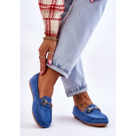 FC3 Classic Arla Blue Embellished Suede Loafers 2