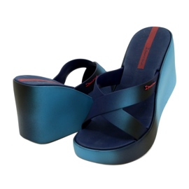Wedge slippers Ipanema 83423 Colore Fem AI974 Blue/Blue navy blue 4 Wedge slippers Ipanema 83423 Colore Fem AI974 Blue/Blue navy blue 4