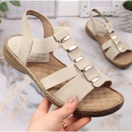 Beige eVento 4940 women's slip-on sandals 1