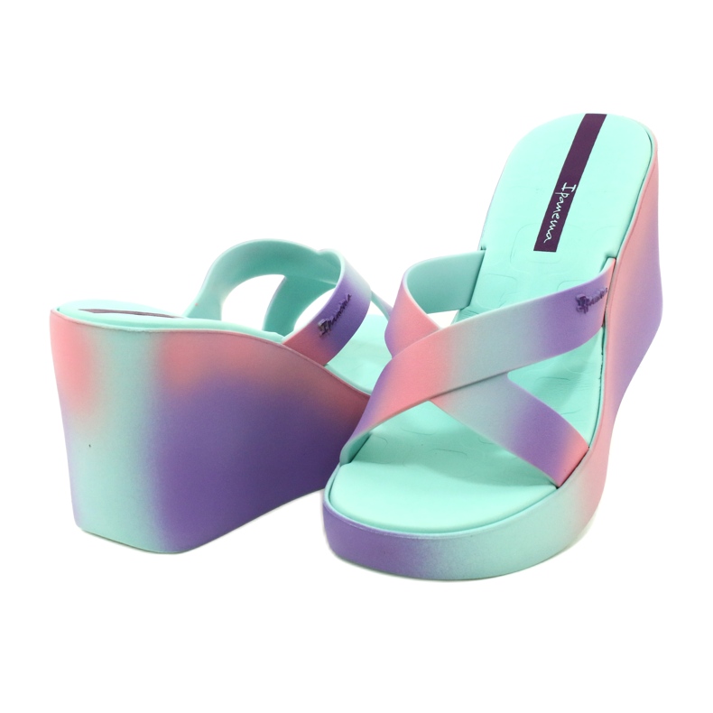 Wedge sandals Ipanema 83423 Colore Fem AI963 Green/Lilac violet pink 3 Wedge sandals Ipanema 83423 Colore Fem AI963 Green/Lilac violet pink 3