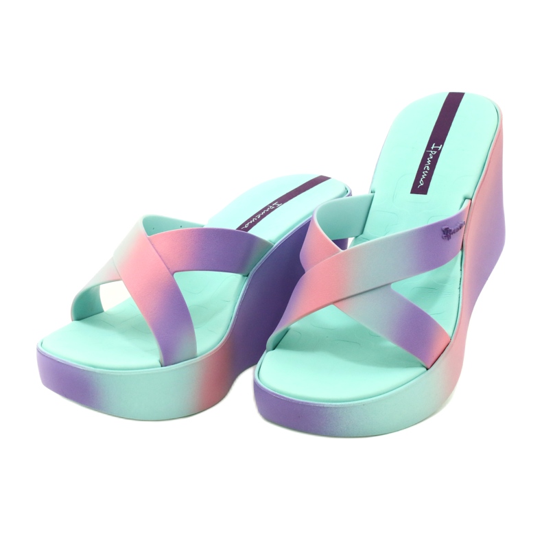 Wedge sandals Ipanema 83423 Colore Fem AI963 Green/Lilac violet pink 2 Wedge sandals Ipanema 83423 Colore Fem AI963 Green/Lilac violet pink 2