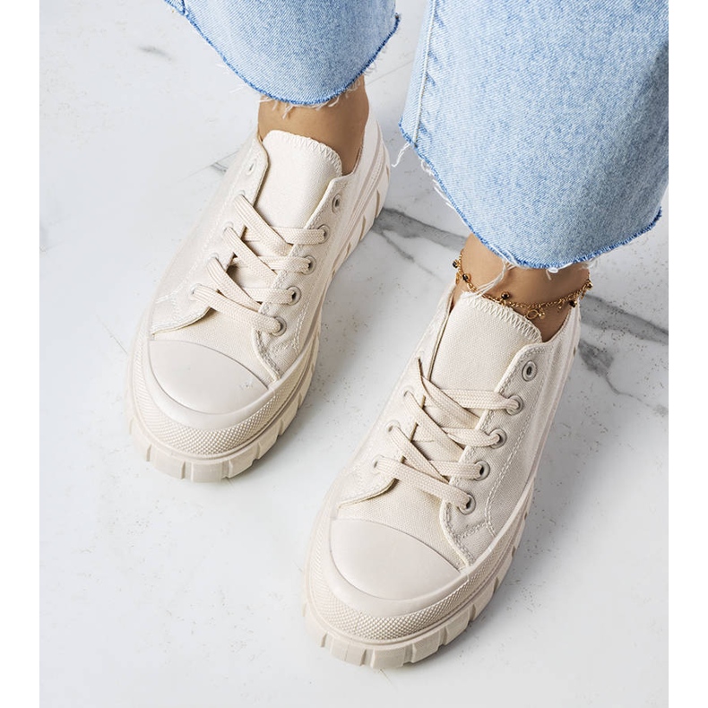 PA1 Beige platform sneakers from Laverne 2