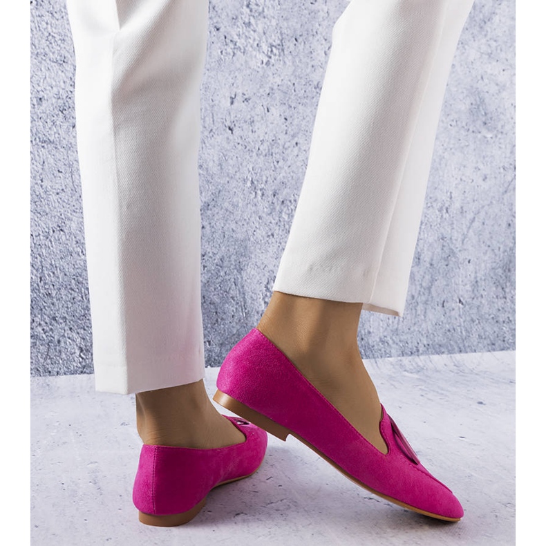 Pink ballerinas with a square toe from Carrière 1