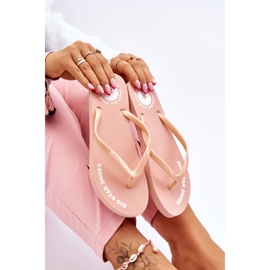Comfortable Big Star Flip Flops LL274802 Nude pink 1