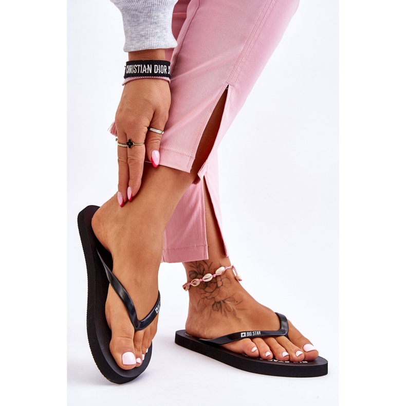 Comfortable Big Star Flip Flops LL274800 Black 2