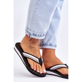 Women's Big Star Platform Flip Flops LL274781 Black 2