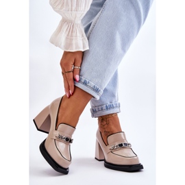 S.Barski Comfortable Pumps On Massive Heels Beige Julien 2 S.Barski Comfortable Pumps On Massive Heels Beige Julien 2