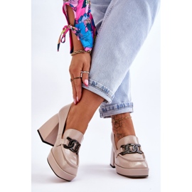 S.Barski Leather Pumps On Massive Heels Beige Maximo 2 S.Barski Leather Pumps On Massive Heels Beige Maximo 2