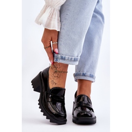 S.Barski Black Jay Patent Heels Moccasin Pumps 1