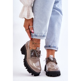 S.Barski Lacquered Shoes With Ornaments Gray Keily grey 1