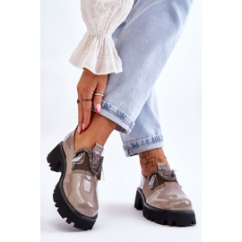 S.Barski Lacquered Shoes With Ornaments Gray Keily grey 2