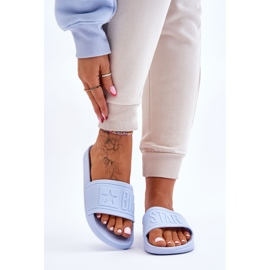 Women's Big Star Slippers HH274A042 Light Blue 1
