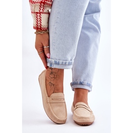 FC3 Women's Classic Suede Loafers Beige Ivana 1