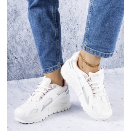 PA1 White and pink wedge sneakers from Germain silver 1 PA1 White and pink wedge sneakers from Germain silver 1