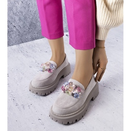 PA1 Gray brogues with crystals from Levasseur grey 1