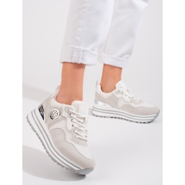 W. Potocki Women's lace-up sneakers Potocki white 1