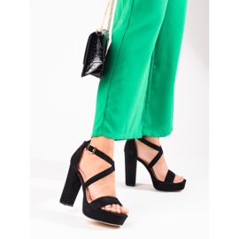 Shelovet black high heel sandals 1 Shelovet black high heel sandals 1