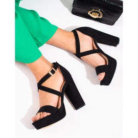 Shelovet black high heel sandals 2 Shelovet black high heel sandals 2