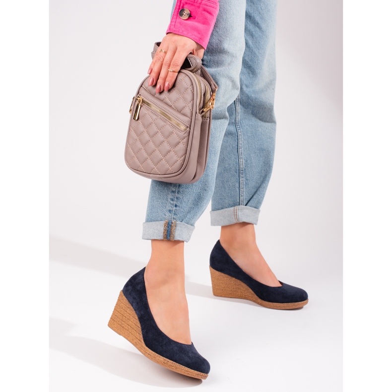 W. Potocki Women's navy blue wedge pumps from Potocki 1