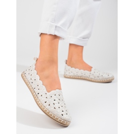W. Potocki Women's openwork ballerinas Potocki white 1