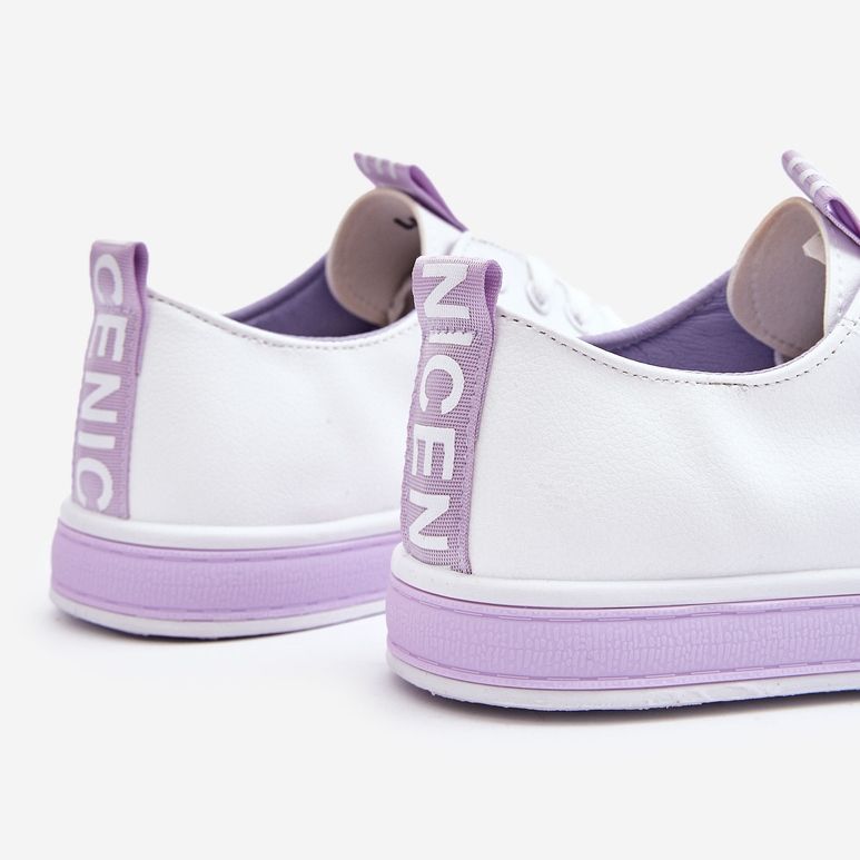 Classic Women's Sneakers White-Purple Ville 1