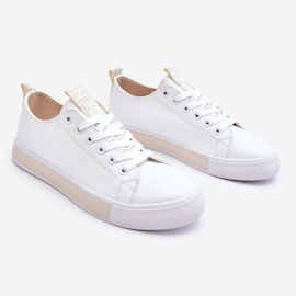 Classic Women's Sneakers White and Beige 1