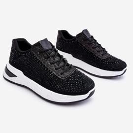 Women's Sneakers With Zircons Black Raiden 1