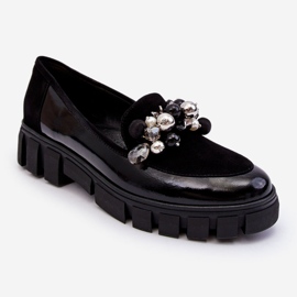 Women's Loafers On The Platform Laura Messi 2392 Black 1