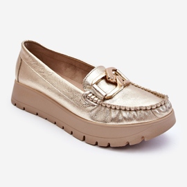 Lemar Platform Loafers With Gold Desmond Embellishment golden 1