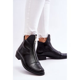 Leather Zipper Boots Nicole 2785/037 Black 2