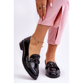 Vinceza Black Marra Patent Flat Heel Loafers 1 Vinceza Black Marra Patent Flat Heel Loafers 1