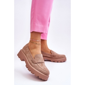 Vinceza Classic Suede Loafers Loafers Beige Corrin 2
