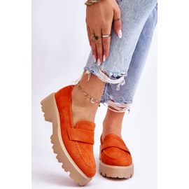 Vinceza Corrin Classic Suede Loafers Loafers Orange 1