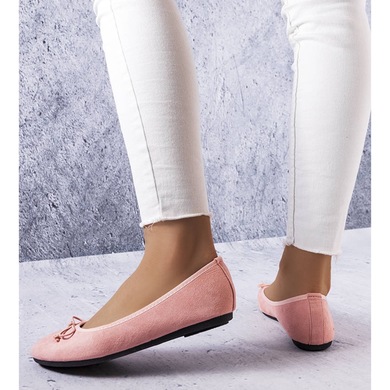 BM Pink ballerinas with a Chandonnet bow 1