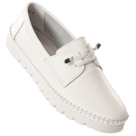 Women's white leather sports shoes Vinceza SG23-7842 2