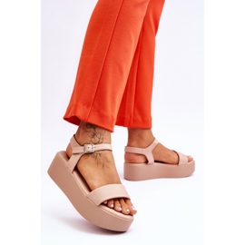 Vinceza Women's Nude Casen Chunky Platform Sandals pink 2