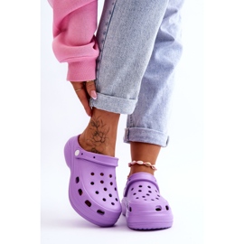 FS1 Women's Foam Slippers Crocs Purple Coline 1